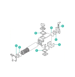 Yanmar 2GM20F heat exchanger gasket set