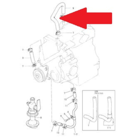 Yanmar 2GM 2GM20 koelwaterslang 128270-49020