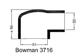 Bowman 3716 eindkap manchet ø51mm ø32mm haaks