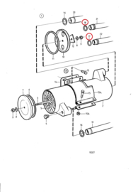 Volvo Penta 829714 seal copper cooling pipe heat exchanger