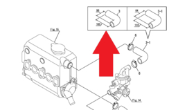 Yanmar 3YM15 3YM20 3YM30 128990-49060 cooling water hose