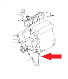 Yanmar 2GM20 YEU 3GM30 YEU buitenboord koelwaterslang 128377-49010