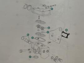 Volvo Penta thermostat housing gasket 30 31 32 40 41 42 43 44 300 1542187