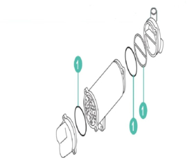 Yanmar 4JH heat exchanger gasket set