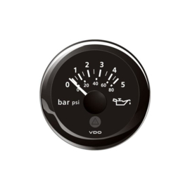 VDO oil pressure gauge 0-5 bar black