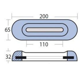 Fairline anode zink