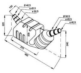 Waterlock with muffler up to 50 hp