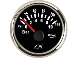 CN Oil pressure gauge black / chrome 0-10 bar