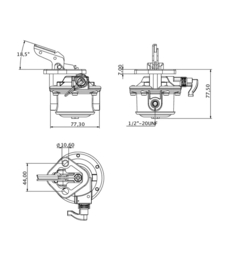 Ford 2700 Ford 2715 Ford 2722 Ford 2725 Thornycroft 251 Thornycroft 381 Kraftstoff-Förderpumpe