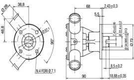 Perkins M50 Perkins M60 Perkins M80T impellerpomp