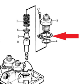 Volvo Penta MD2010 Volvo Penta MD2020 Volvo Penta MD2030 Volvo Penta MD2040 perskelp borgplaat Penta 3580155