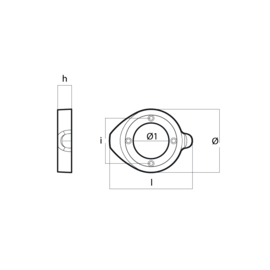 ZF SD10 SD12 Saildrive anode zink 3321301012