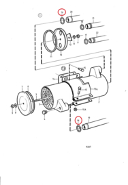 Volvo Penta 418411 copper cooling pipe heat exchanger seal