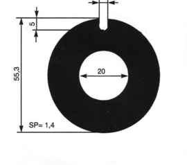 Slijtplaat Johnson F5B Johnson 01-42399, Jabsco 7883-0000