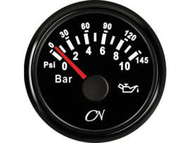 CN Oliedrukmeter zwart 0-10 bar