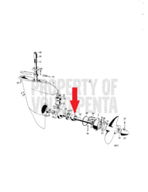 Volvo Penta bearing for propeller shaft 181286 AQ80 AQ100 100A/B 100S 110S 1,66:1