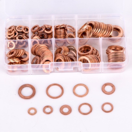 Assortment of copper sealing rings 200 pcs