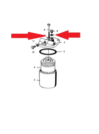 Afdichtingringen set voor ontluchtingsschroef brandstoffilterhuis met inzet filter Bukh DV10 DV20  Volvo Penta MD1 MD2 MD3 MD5 MD11 MD17