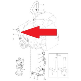 Yanmar 2GM 2GM20 3GM30 cooling water hose 128270-49050