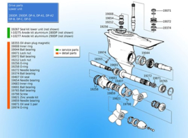 Moer onderste unit Volvo Penta 852212 No. 19212