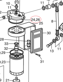 Volvo Penta 6638088 afdichting brandstoffilterhuis