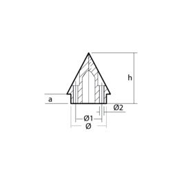 Max Prop conische anode zink voor 2 blad schroef