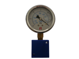 Vacuum meter with connection block