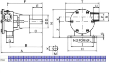 Impellerpomp F35B-8 Johnson 10-35038 Farymann impellerpomp