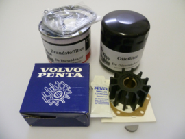 Volvo Penta MD21A/B service set met oliefilter Volvo Penta 21549544 met originele Volvo Penta impeller