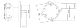 Volvo Penta D2-55 Volvo Penta D2-75 impellerpomp 3583089