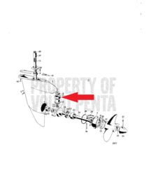 Volvo Penta bearing vertical shaft lower unit 181288 AQ80 100A 100B 100S 110S