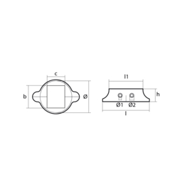 Lombardini sail drive anode magnesium 9135034
