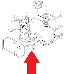 Volvo Penta MD2030 spruitstuk pakking Volvo Petna 3580323