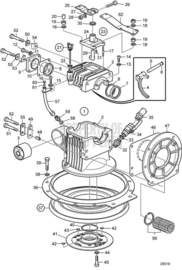 Volvo Penta 130S 150S sail drive support 3586700