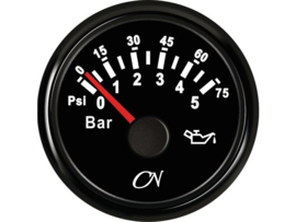 CN Oliedrukmeter zwart 0-5 bar