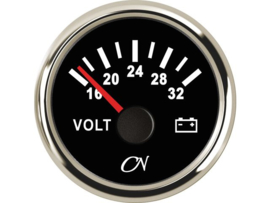 CN Voltmeter 16-32 Volt weiß verchromt