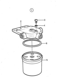 Air vent screw on fuel filter Volvo Penta 240664