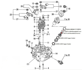 Yanmar 1GM10 2GM20 3GM30 brandplaatje 128275-11490