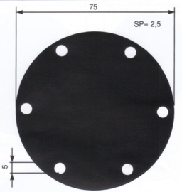 Impellerpomp deksel F4B en F5B Johnson 01-42398, Jabsco 3992 Jabsco 11830-000