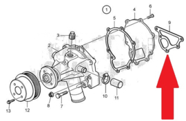 Volvo Penta MD2040 D2-50 D2-55 D2-60 D2-75 water pump gasket Volvo Penta 21194527