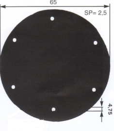 Impellerpomp deksel F35-9 Johnson 01-42414, Jabsco 11831-0000 Jabsco AL6-200