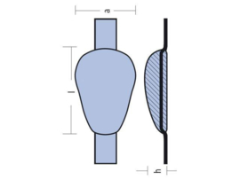 Tecnoseal anoden aluminium met stalen lasstrip type 2 0,6 kg