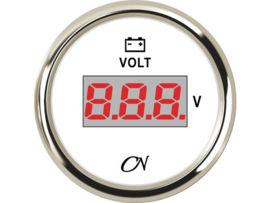 CN Digitale voltmeter wit / chroom