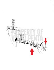 Volvo Penta AQ100 100B 100S shear pin set 17268 806661