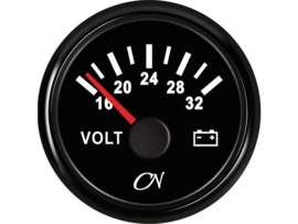 CN Voltmeter 8-36 volt zwart