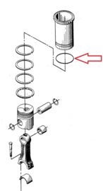 Bukh DV10 Bukh DV20 Bukh DV24 Bukh DV29 Bukh DV32 O-ring cilindervoering 560M1091