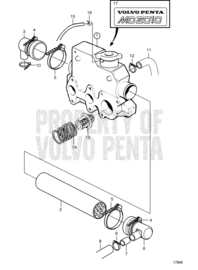 Volvo Penta MD2010 MD2020 spring thermostat 861910