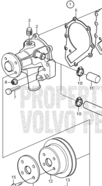 Volvo Penta 3580579 waterpomp poelie v-snaar