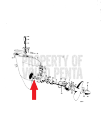 Volvo Penta needle bearing for propeller shaft 181413 AQ80 AQ100 100A/B 100S 110S