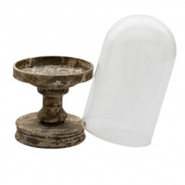 Glazen brocante stolp